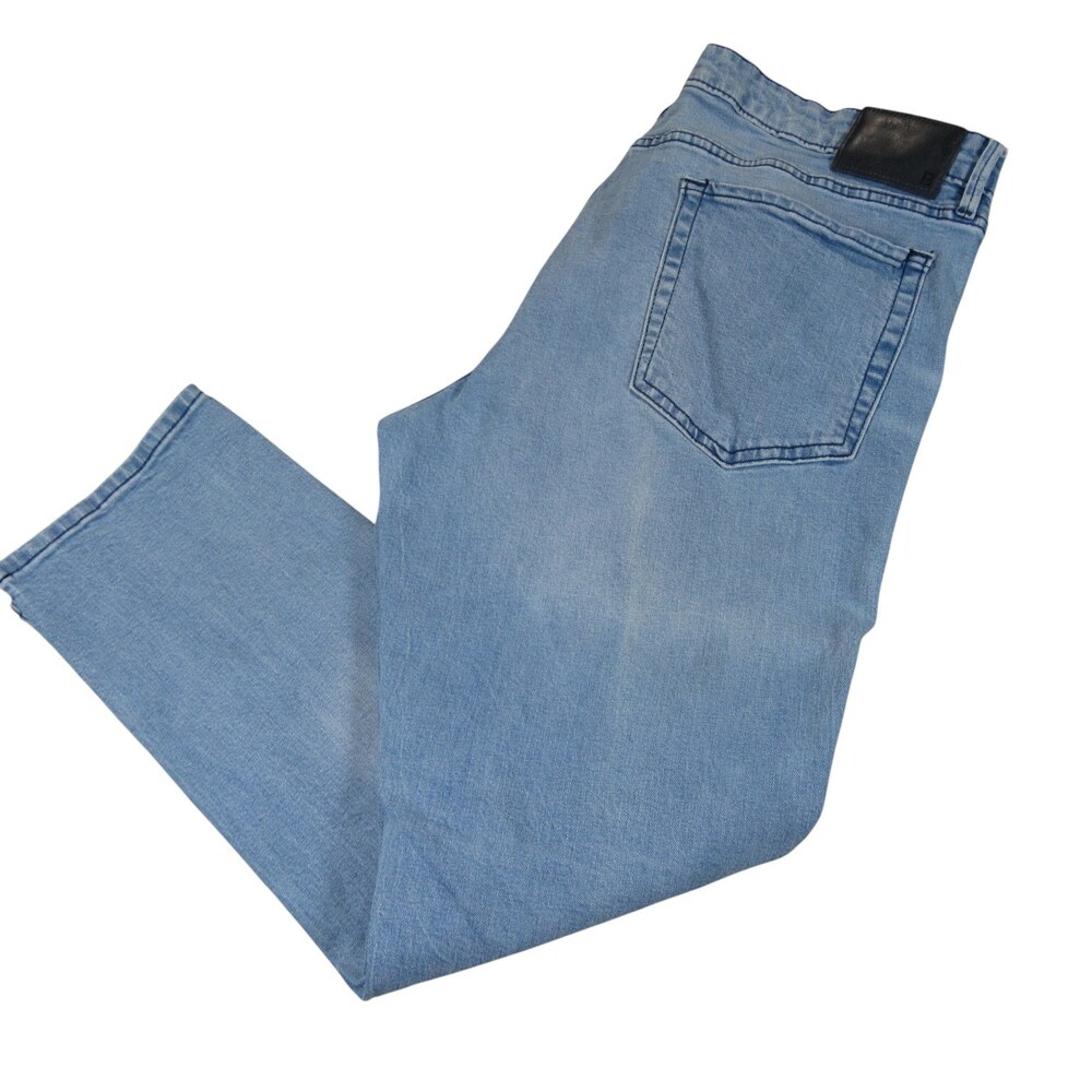 Bonobos Mens Jeans 38 x 30 Light Blue Stretch Cotton Polyester Pocket Pockets